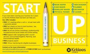 Kirklees Council has launched a new, free, Start Up Business Programme